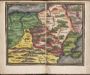 Mapa da Sarmácia De: Rudimenta Cosmographica, 1542