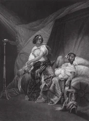 Judite e Holofernes, Judite, cap. 13, v 4, 7 (gravura)