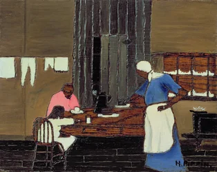 Hora do jantar, c.1940 (óleo sobre painel)