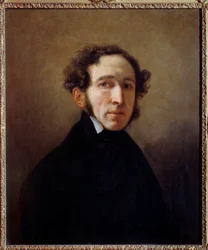 Retrato de Etienne Arago (1802-1892) autor dramático, político, prefeito de Paris. Pintura de Emile Dit Horace Vernet (1789-1863)
