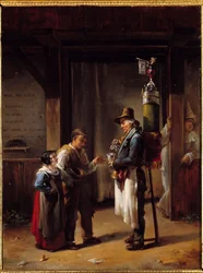 A Coco Merchant. Pintura por Hortense Lecot (1809-1868)