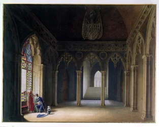 A partida dos cavaleiros (aquarela)