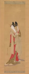 Cortesã com uma carta na boca, 1756-1815.