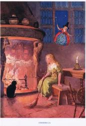 Cinderela, ilustração de "Madame Tussauds" (cor litho)