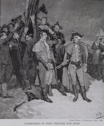 Rendição de Fort William e Mary, da Harper&39;s Magazine, 1886