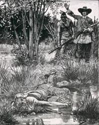 A morte do rei Filipe, gravada por A. Hayman, da Harper&39;s Magazine, 1883