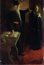 A Verdade no Templo, de "A Peregrinação da Verdade" de Howard Pyle