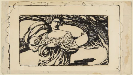 Mulher e árvore, ilustração para Horácio