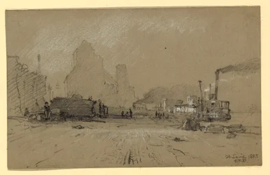 Desenho, No Mississipi em St. Louis, 1887