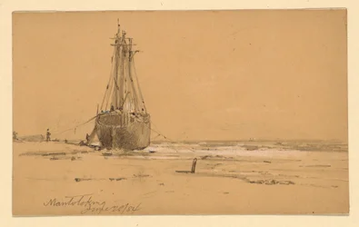 Desenho, À beira-mar em Mantoloking, 1884