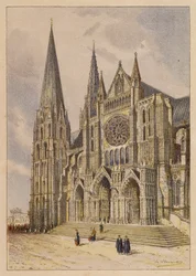 Notre-Dame de Chartres (litografia a cores)