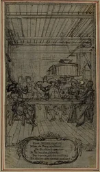 Estudo para vinheta- frontispício da obra de Colle "La Partie de Chasse de Henri IV", Ato III, Vive Henry Quatre!