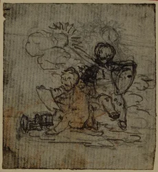 Estudo para vinheta- frontispício de Tácito "Tiberius, or The Six First Books of the Annals", Vol. 1