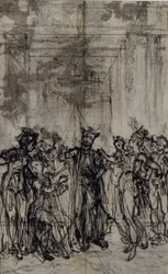 Estudo para vinheta em "Contes Moraux" de Jean François Marmontel