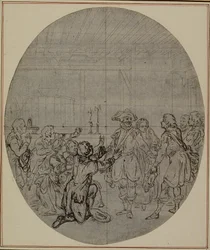 Estudo para uma segunda edição, nunca publicada, da peça de Colle "La Partie de Chasse de Henri IV", Ato III, Cena 13
