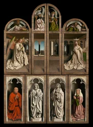 Exterior dos painéis esquerdo e direito do Altar Peça de Gand