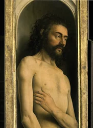Detalhe de Adão, da ala esquerda do Altar de Gand
