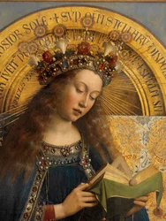 Detalhe da Virgem Maria, do Altar de Gante