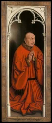 Retrato de Joost Vijdt, painel do exterior do Altar de Gand