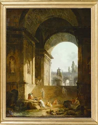 Uma vista pitoresca do Capitólio em Roma (pintura)