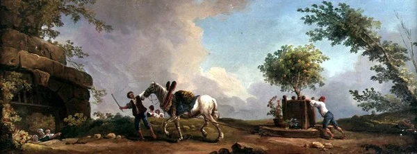 Jardineiros Transportando uma Laranjeira (óleo sobre tela)