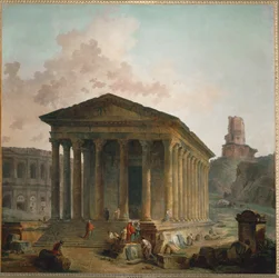 La maison carree a Nimes (óleo sobre tela)