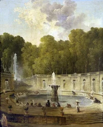 Lavandieres dans un parc - Washerwomen in a park - Pintura de Hubert Robert (1733-1808) - ca 1775 - Óleo sobre tela - 56x45,5 - Petit Palais, Musee des Beaux-Arts de la Ville de Paris