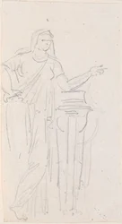 Estátua de uma Virgem Vestal