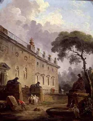 Terraço da Villa Madama (óleo sobre painel)