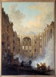 O incêndio da Ópera no Palais Royal (Paris).