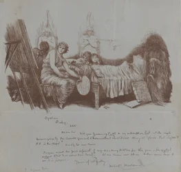 Convite para um jantar beneficente de Hubert von Herkomer para Thomas Agnew, 1877-78.
