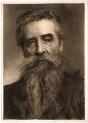 Retrato de um homem com barba grisalha