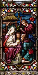 A Adoração dos Pastores, 1865 (vitrais)