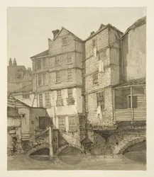 The Frome, olhando rio acima em direção à Christmas Bridge, 1823