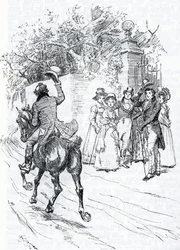 "Sr. Perry montando um cavalo" (ilustração)