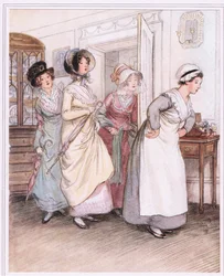 Patty anuncia as irmãs, Willoughby e Miss Henrietta
