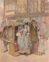 Esboço Preliminar de Ilustração para a Escola de Escândalo, c1917.