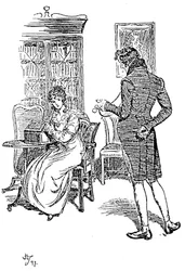 Cena da persuasão de Jane Austens, 1897