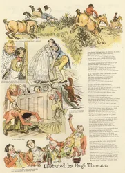 Série de ilustrações representando a caça Hollydale