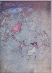 Então deixe que todos eles o envolvam, ilustração de The Merry Wives of Windsor, 1910