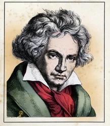 Retrato do compositor e pianista alemão Ludwig Van BEETHOVEN (1770-1827)