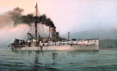 Litografia do alemão SMS Württemberg