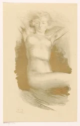Mulher nua sentada