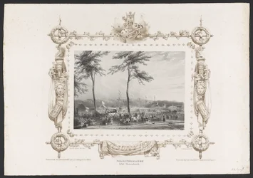 Entretenimento justo e outros, 1836
Volksvermaken in het Sterrenbosch / 17 Junij 1836 (título sobre o objecto)
Placas da celebração do segundo centenário da Universidade de Utrecht, 1836 (título da série)