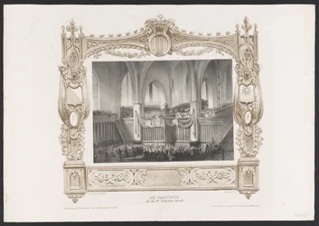 Procissão com uma impressora de livros, 1836
A Cantata na igreja de St. Jakobs / 17 Junij 1836 (título sobre o objecto)
Placas da celebração do segundo centenário da Universidade de Utrecht, 1836 (título da série)