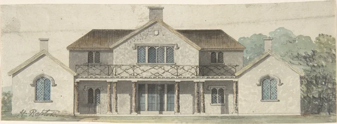 Projecto para uma cottage ornée em estilo Tudor