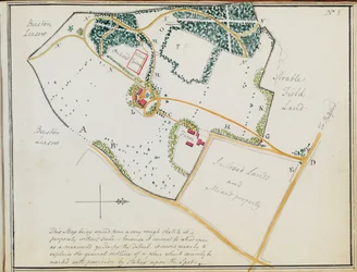 Mapa de "Red Books", para "Mogenhanger in Bedfordshire, a Seat of Godfrey Thornton Esq.", 1792