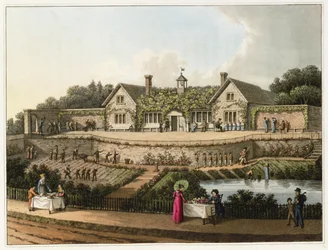 A casa de trabalho, de "fragmentos na teoria e na prática da jardinagem de paisagem", bar. 1816