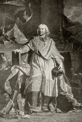 Jacques Benigne Bossuet, gravado por Pierre Imbert Drevet, de "The Print-Collector&39;s Handbook", de Alfred Whitman, publicado por George Bell und Sons, 1901