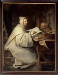 Retrato completo de Armand Jean Le Bouthillier de Rance, abade da armadilha (1626 - 1700). Pintura de Hyacinthe Rigaud (1659-1743)